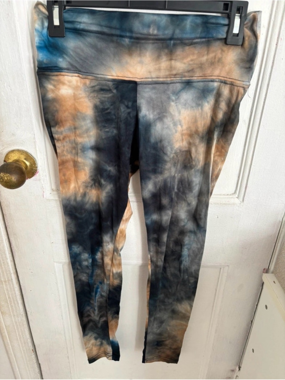 Kids Tie-Dye Leggings in Blue, Black & Tan - Youth Bottoms